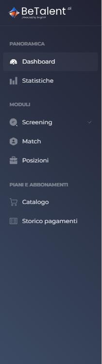 Sidebar with the Overview, Modules and Plans &amp; Subscriptions sections